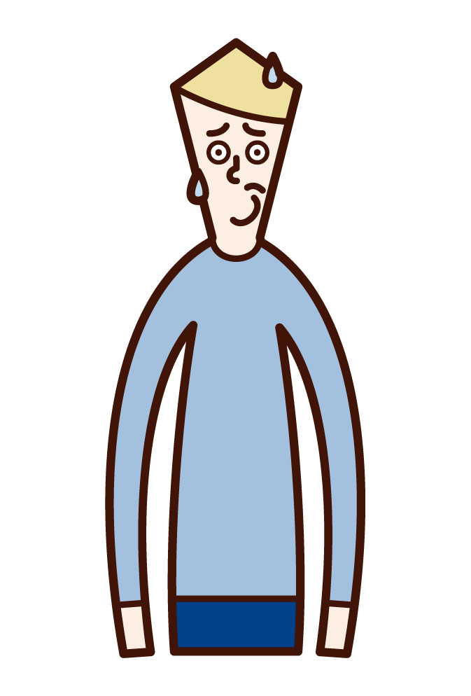 Illustration of a man with a wry smile