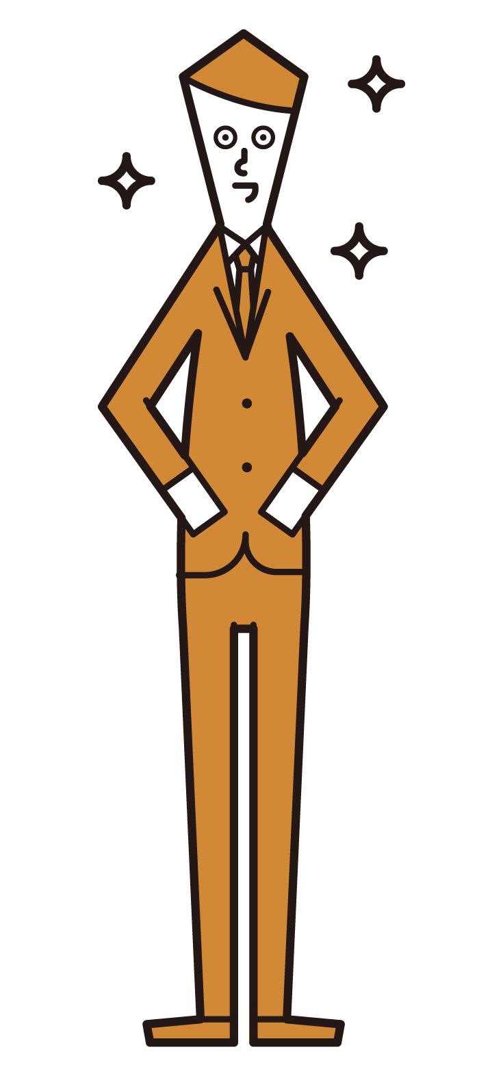 Illustration of a working man (male)