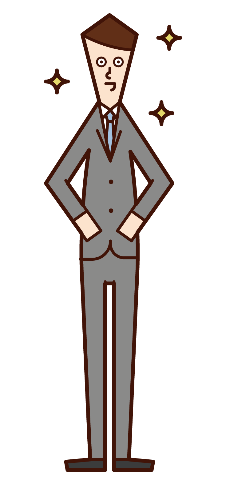 Illustration of a working man (male)