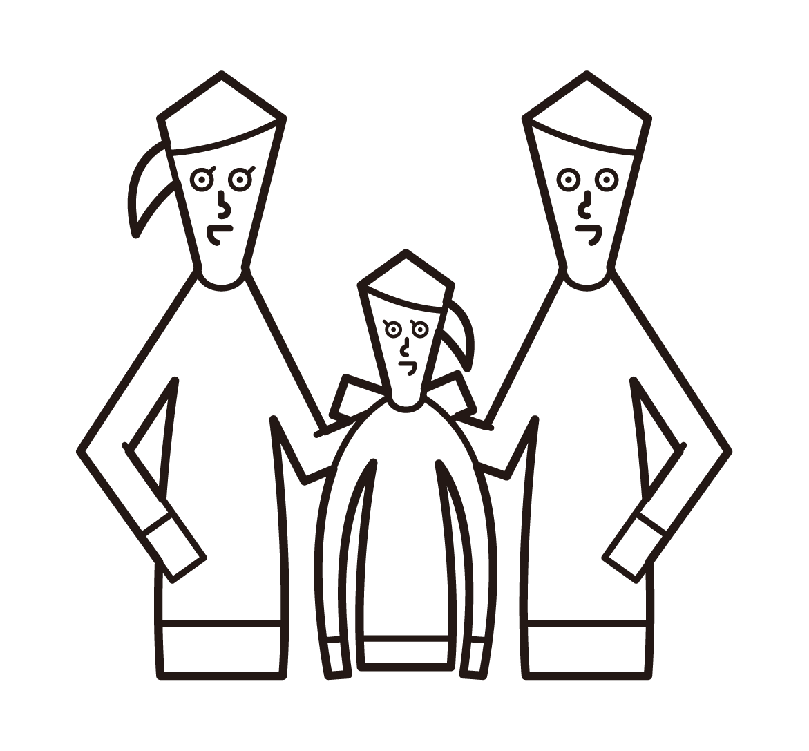 Illustration of parent and child, family and adoption