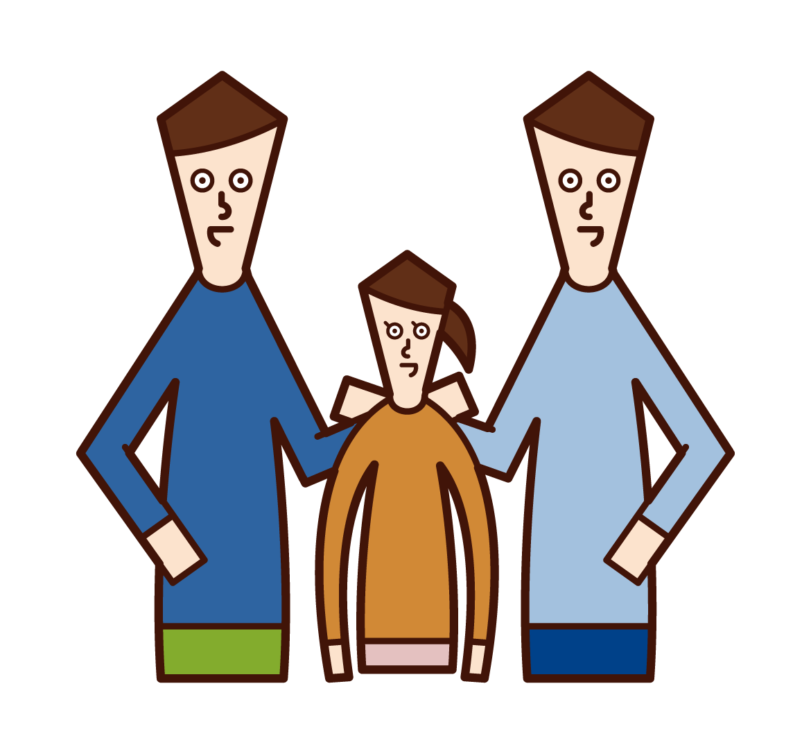 Illustration of an adopted same-sex couple (male)