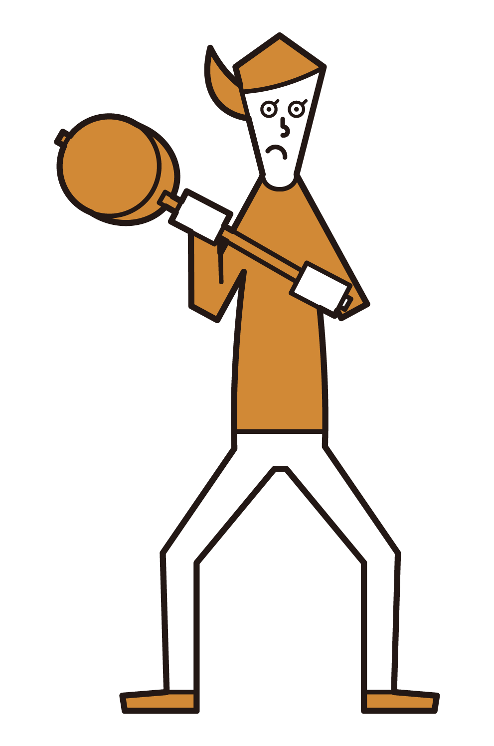 Illustration of a woman using a hammer