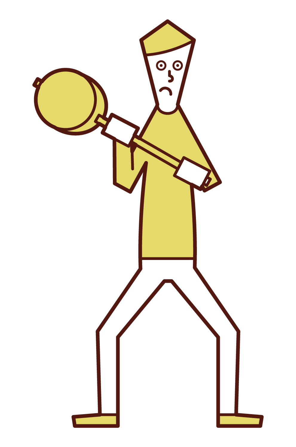 Illustration of a man using a hammer