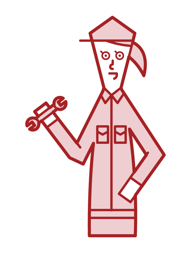 Illustration of a plumber (female)