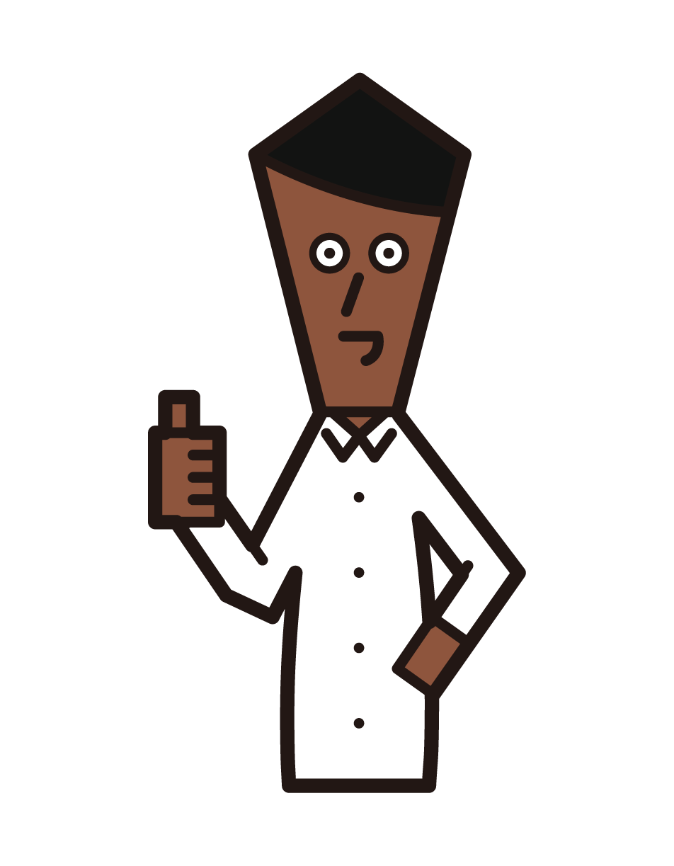 Illustration of a man with a thumbs up