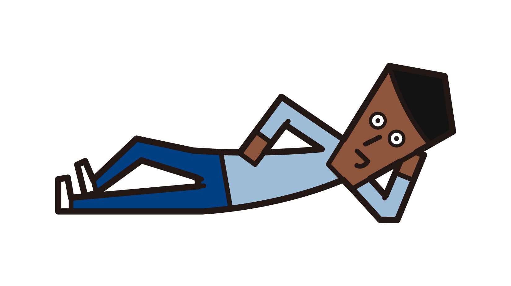 Illustration of a man lying down (male)