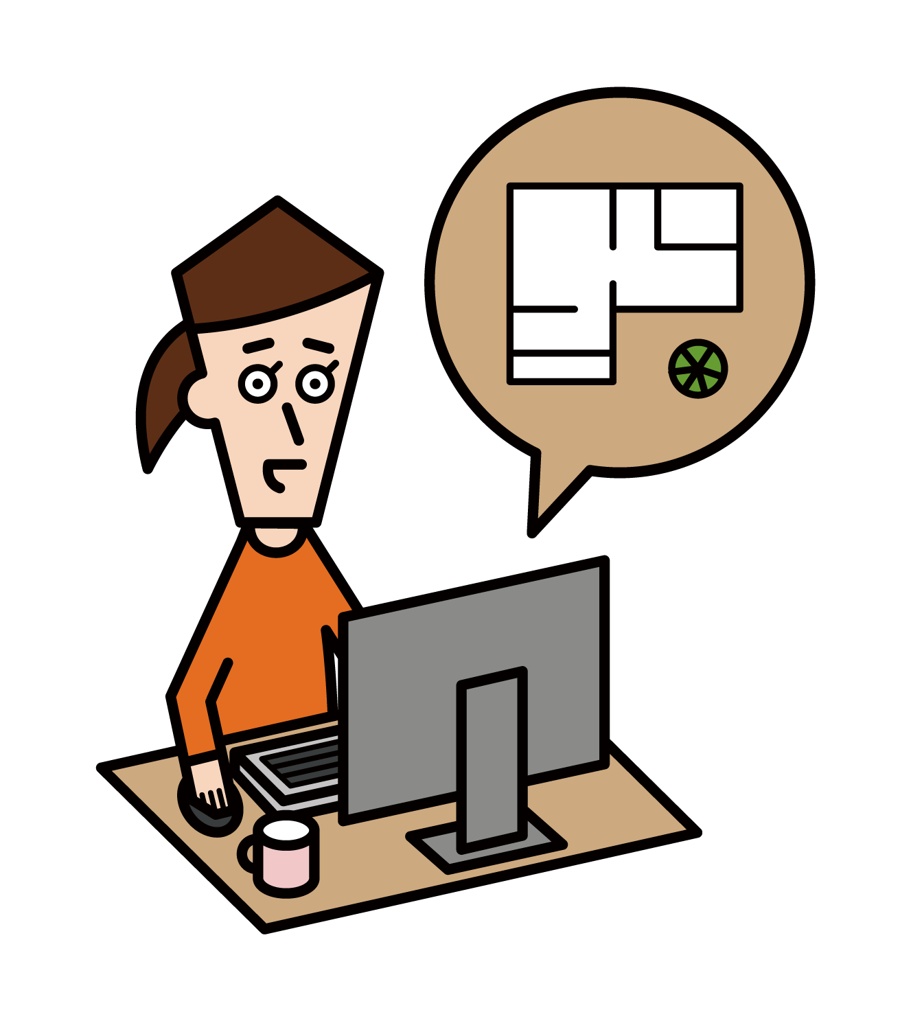 Cad Operator (Male) Illustration