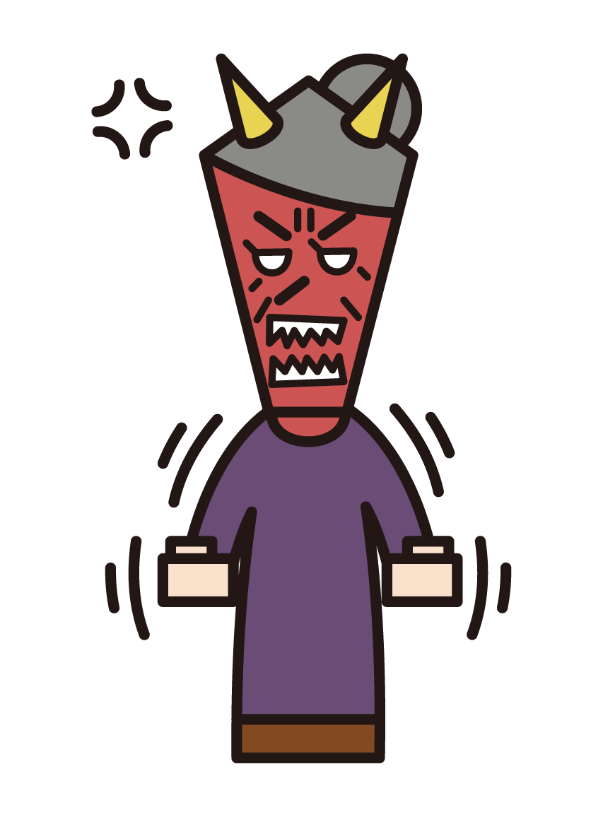 분노한 사람 (할머니)의 삽화