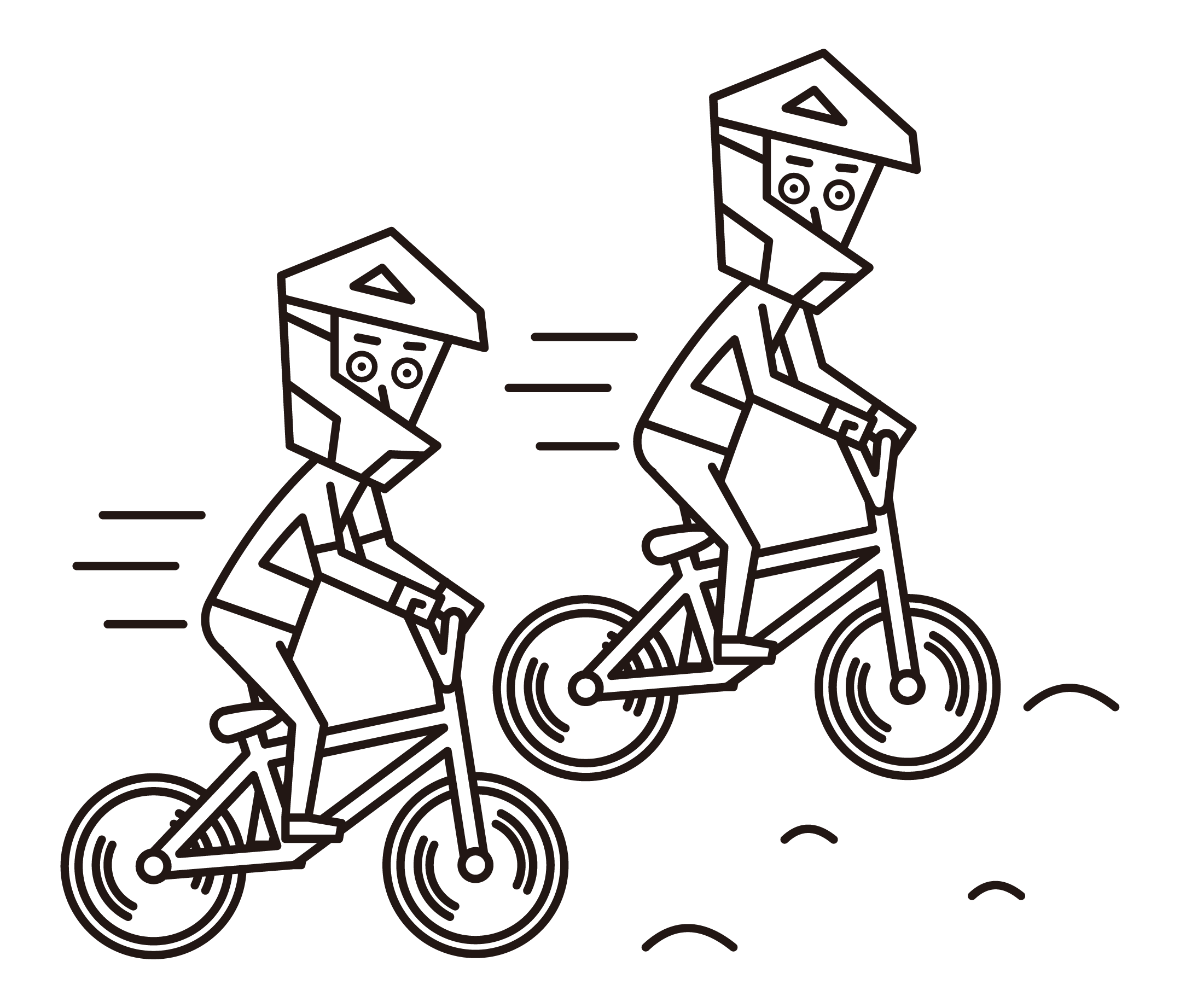 BMX 賽車運動員（男性）的插圖