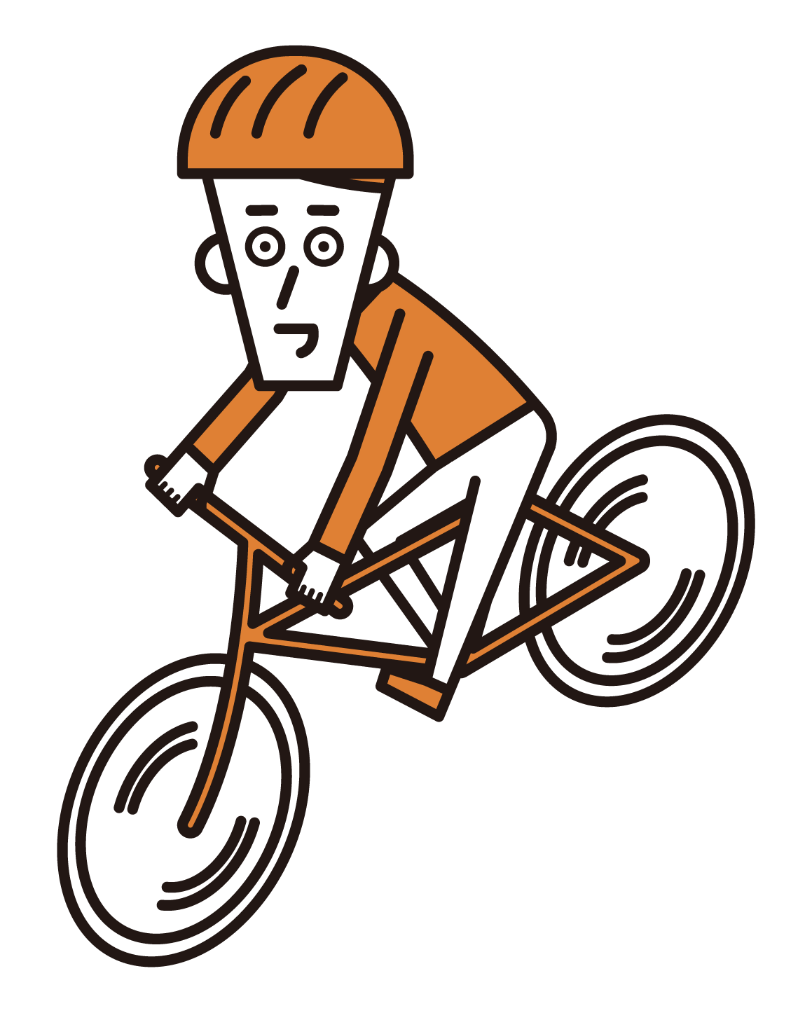 自転車乗り（男性）のイラスト