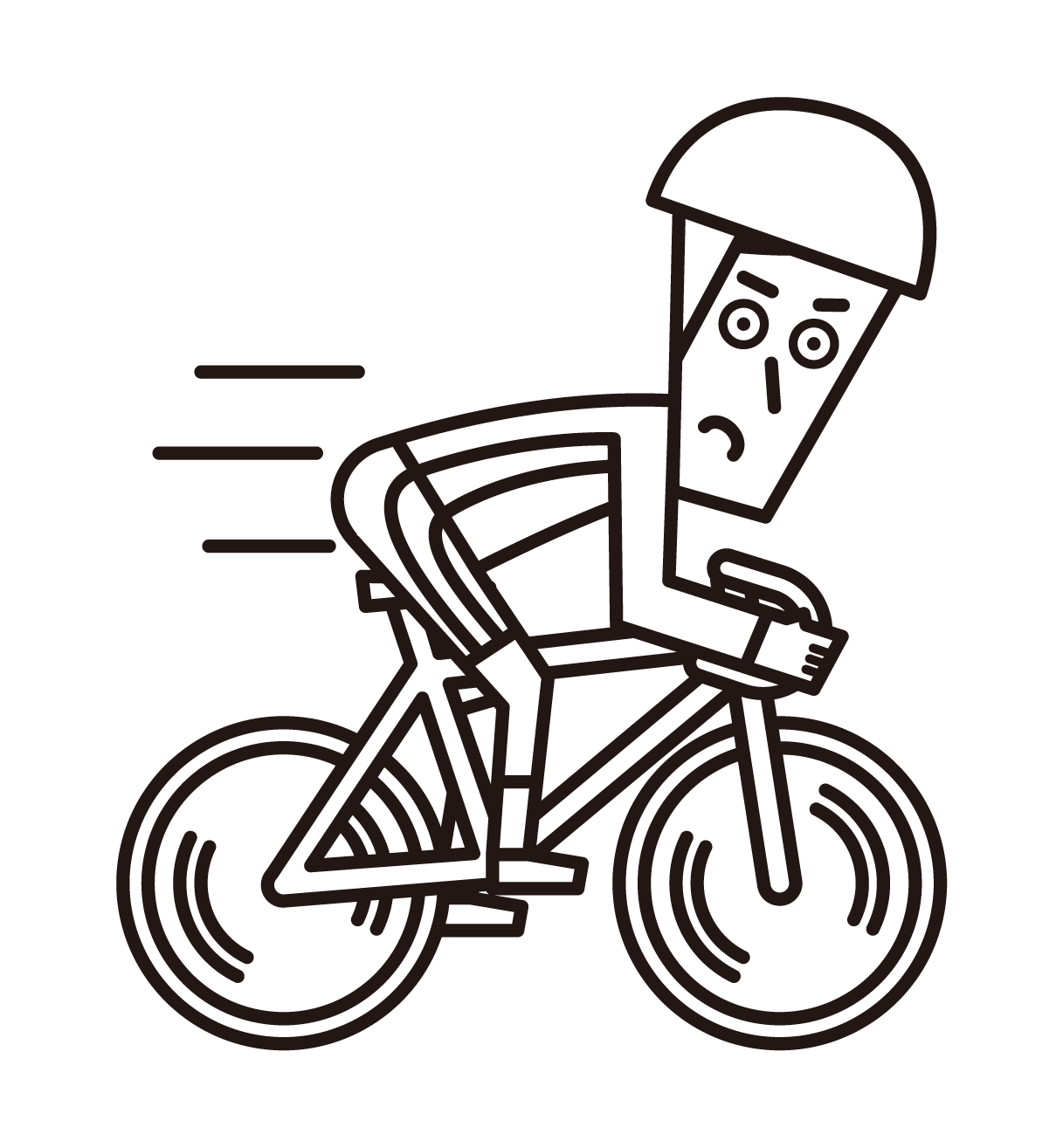 남성 자전거 타는 사람의 삽화