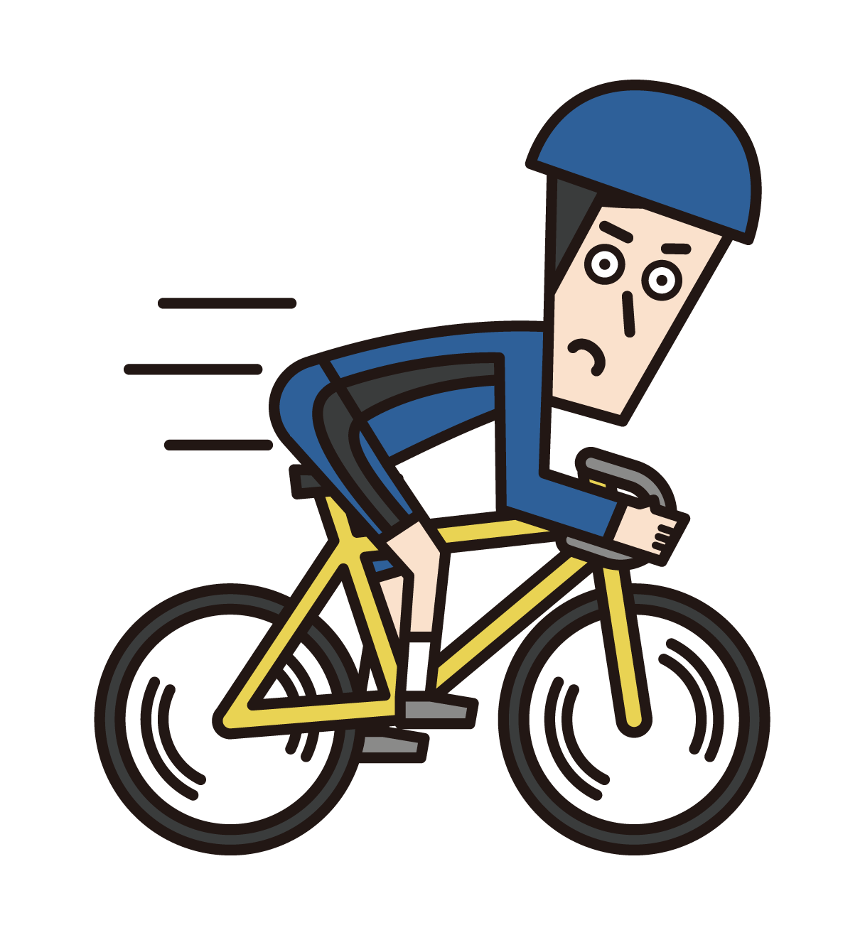남성 자전거 타는 사람의 삽화