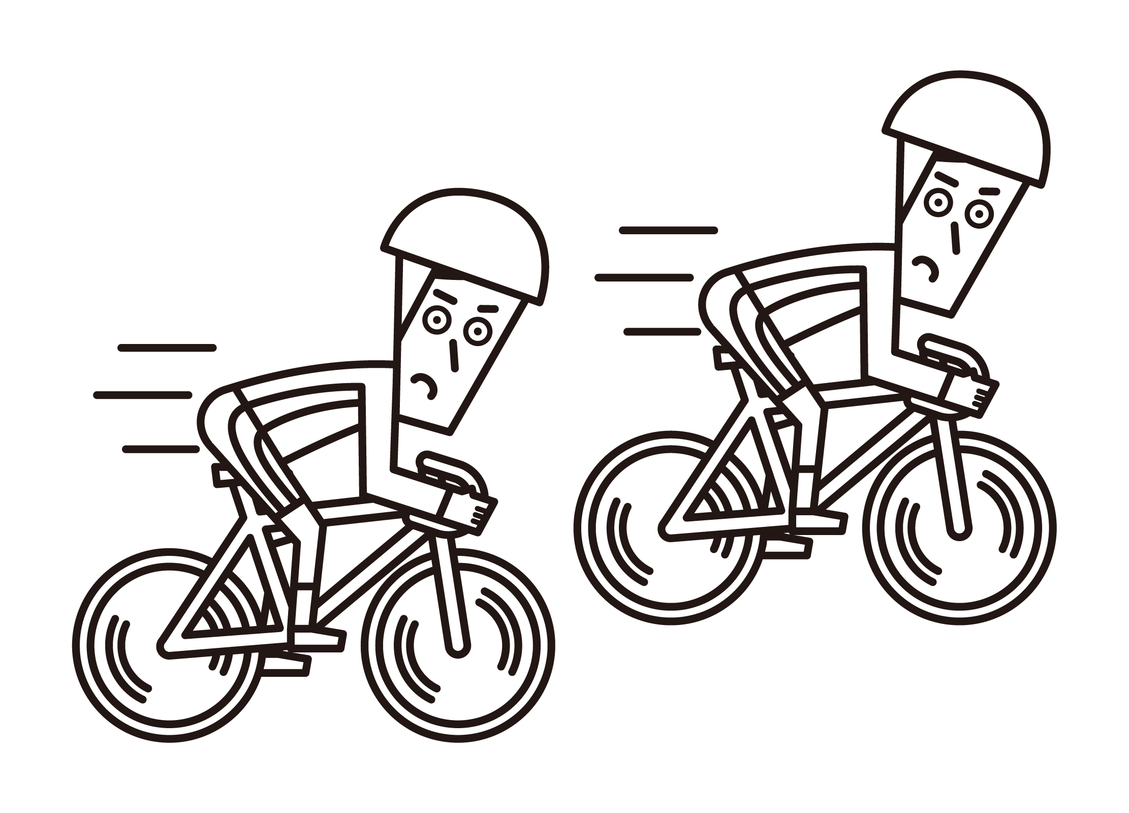 Illustration of a male cyclist