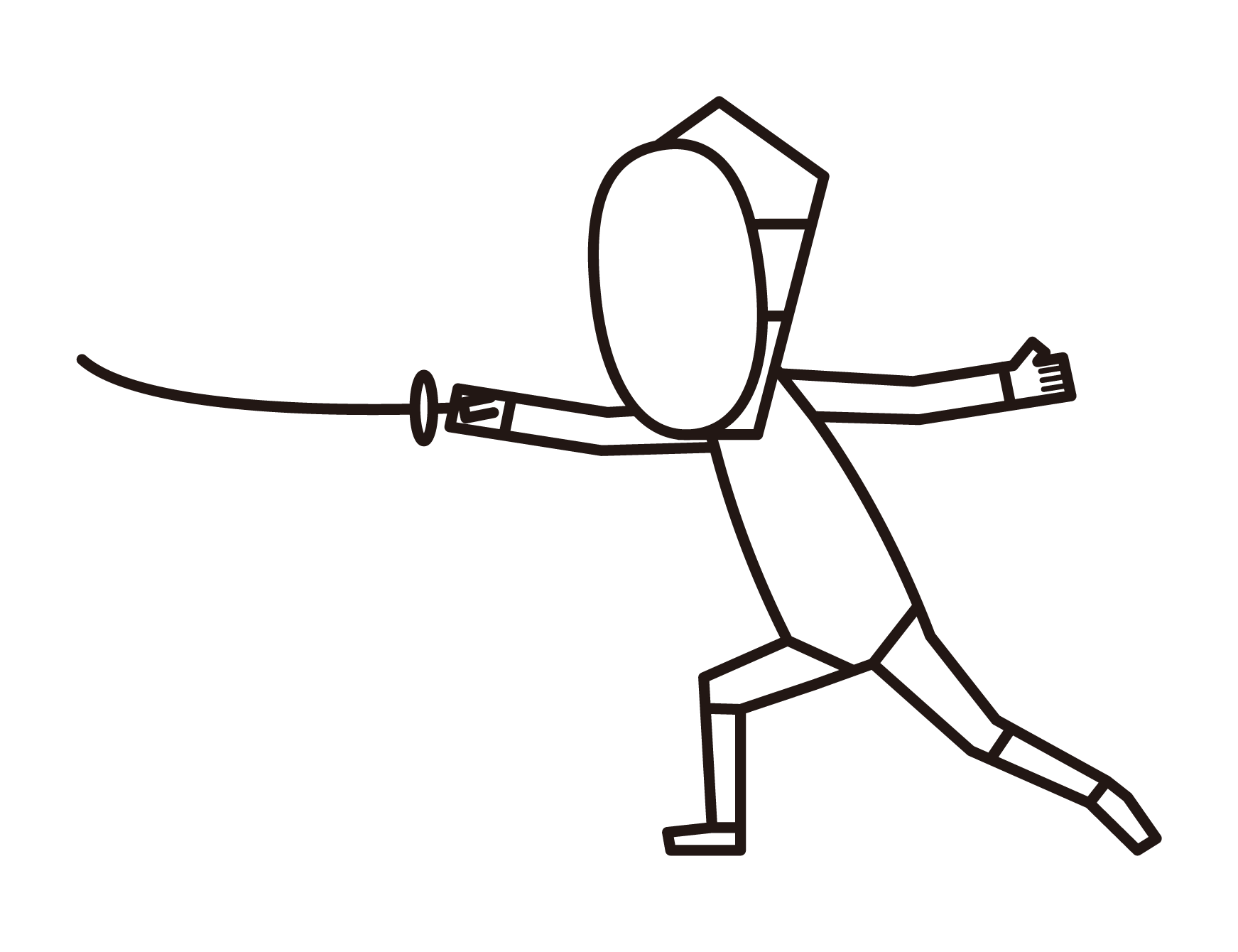Fencing athlete illustration
