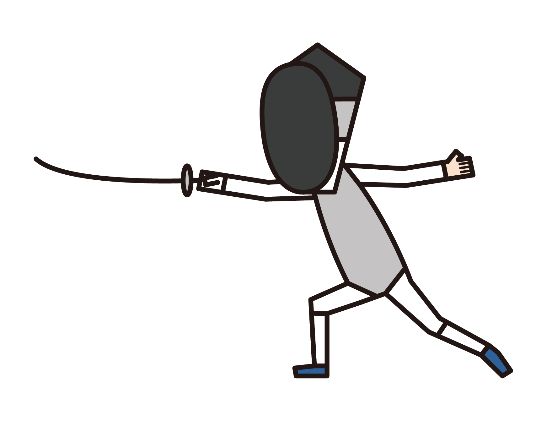 Fencing athlete illustration