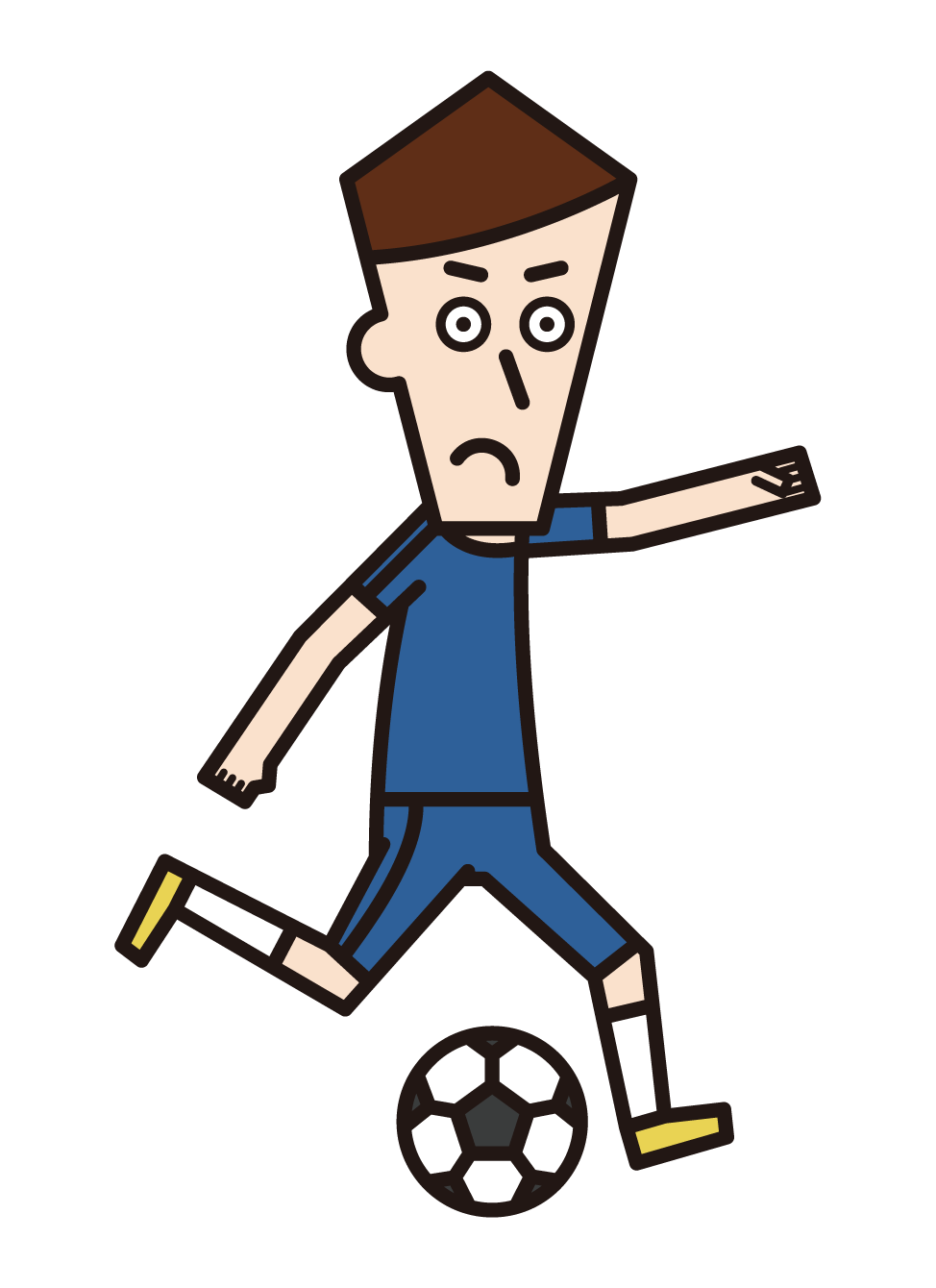 Illustration of a male soccer player