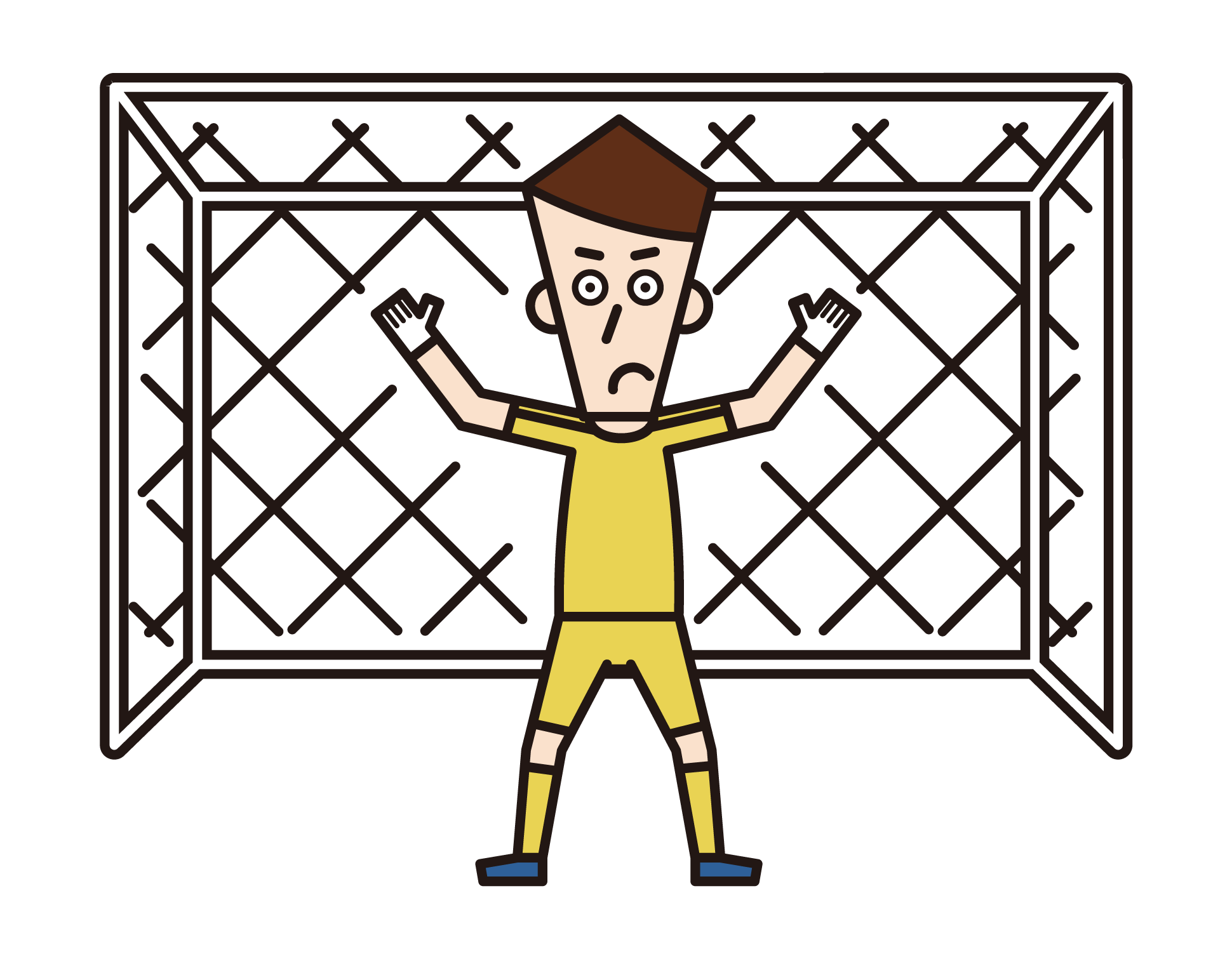 Illustration of a soccer goalkeeper (male)