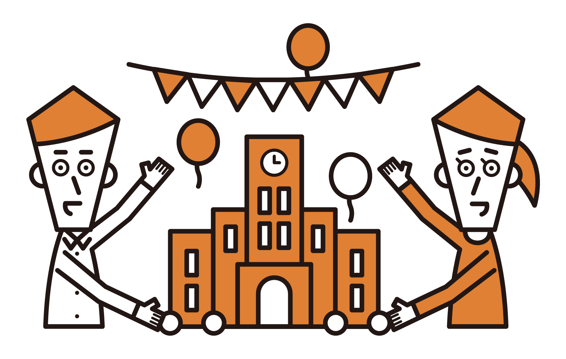 Illustration of the university's open campus and cultural festival
