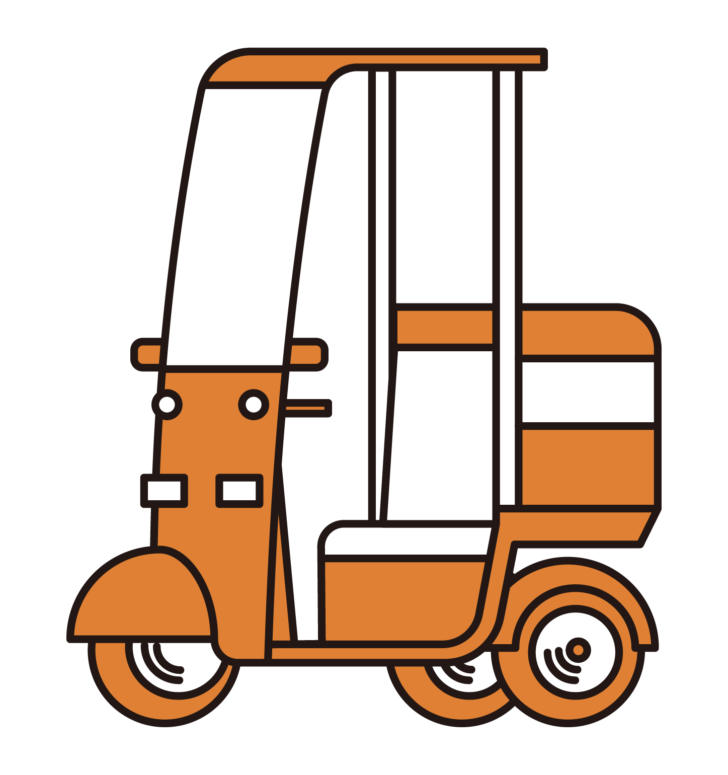 Illustration of a motorcycle for food delivery