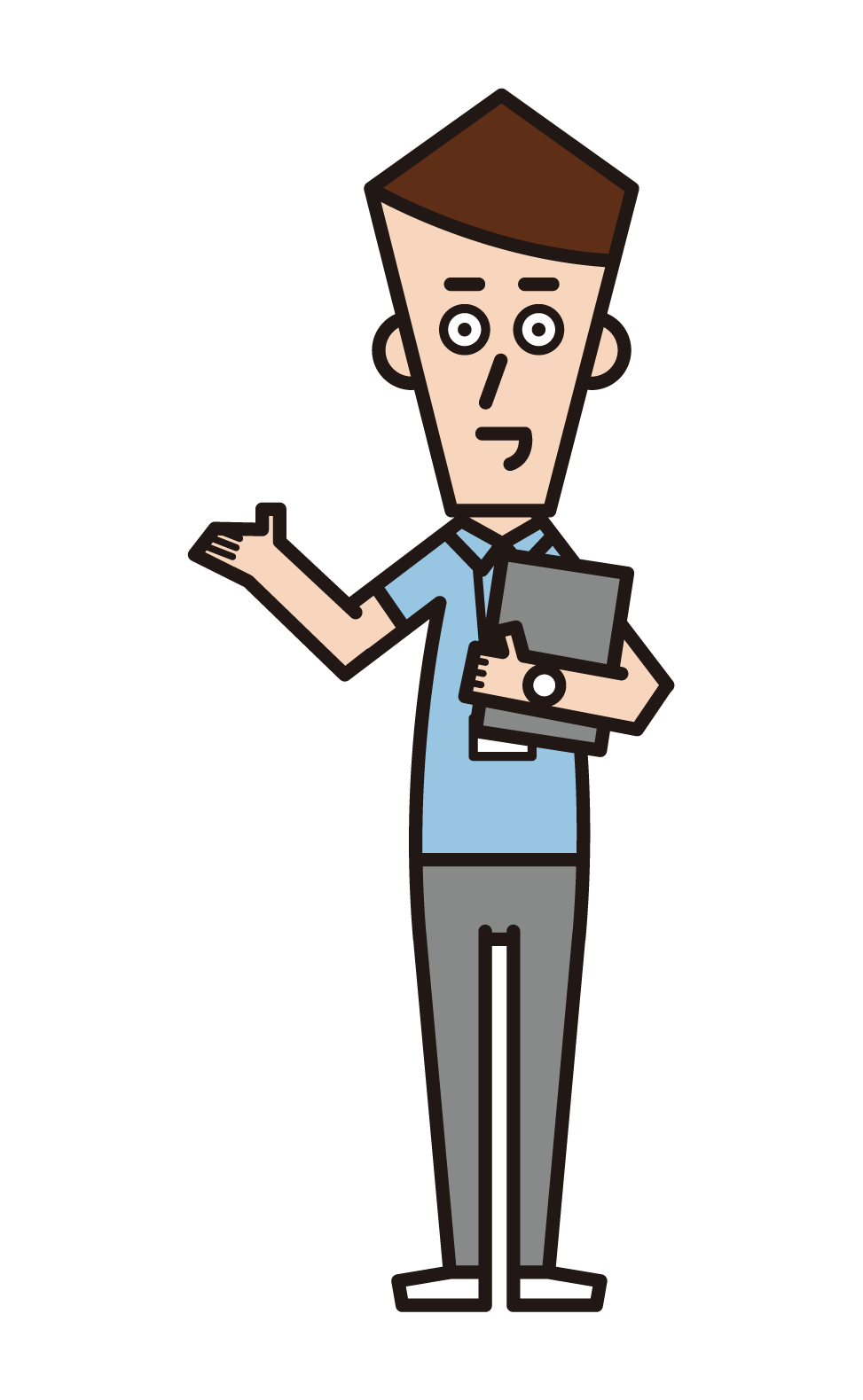 Illustration of a public health nurse (male)