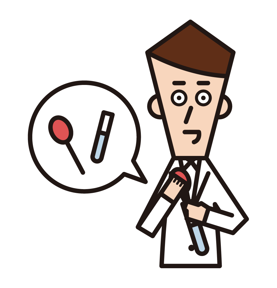 Illustration of a clinical laboratory technician (male)