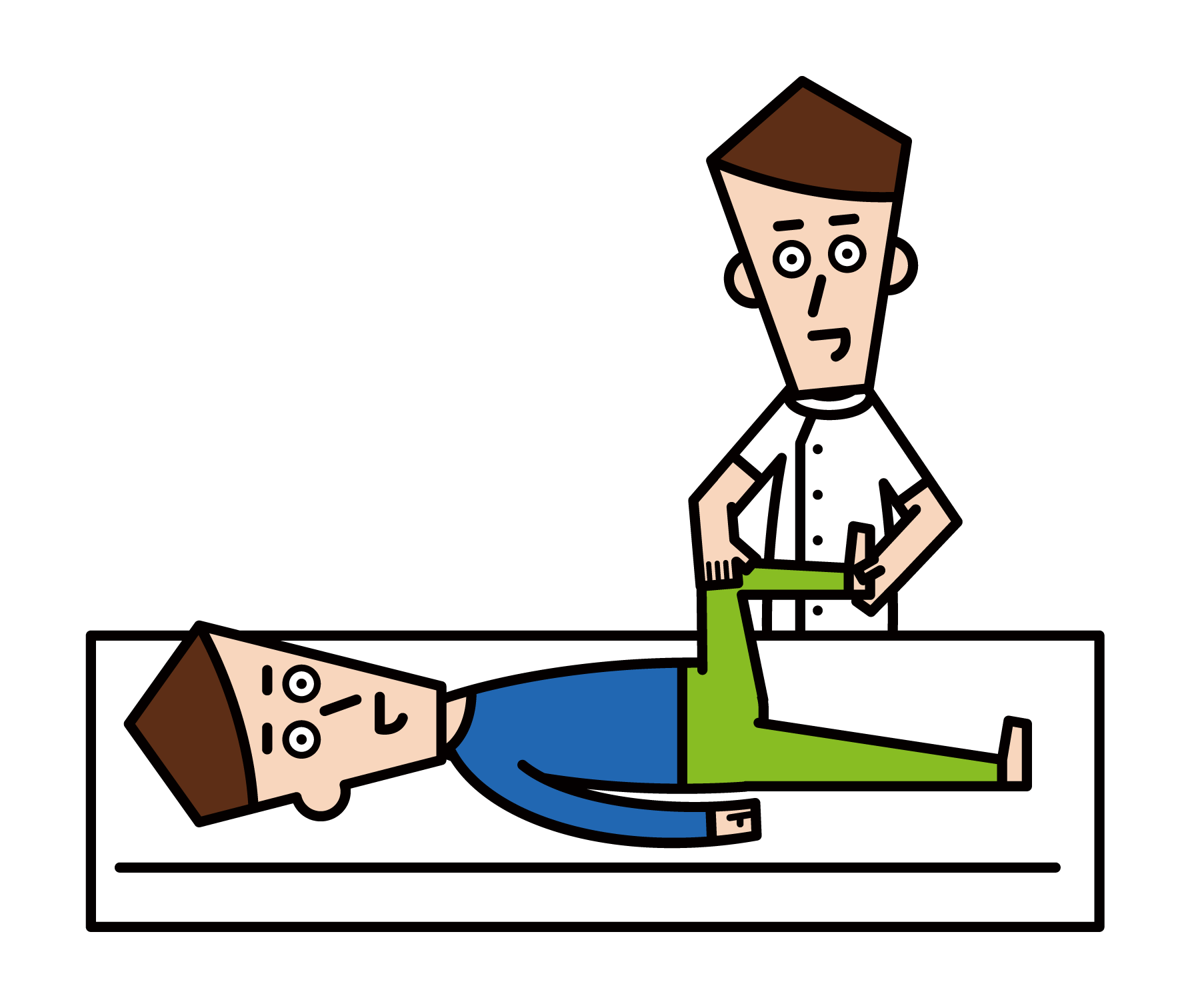 Illustration of a physiotherapist (male)