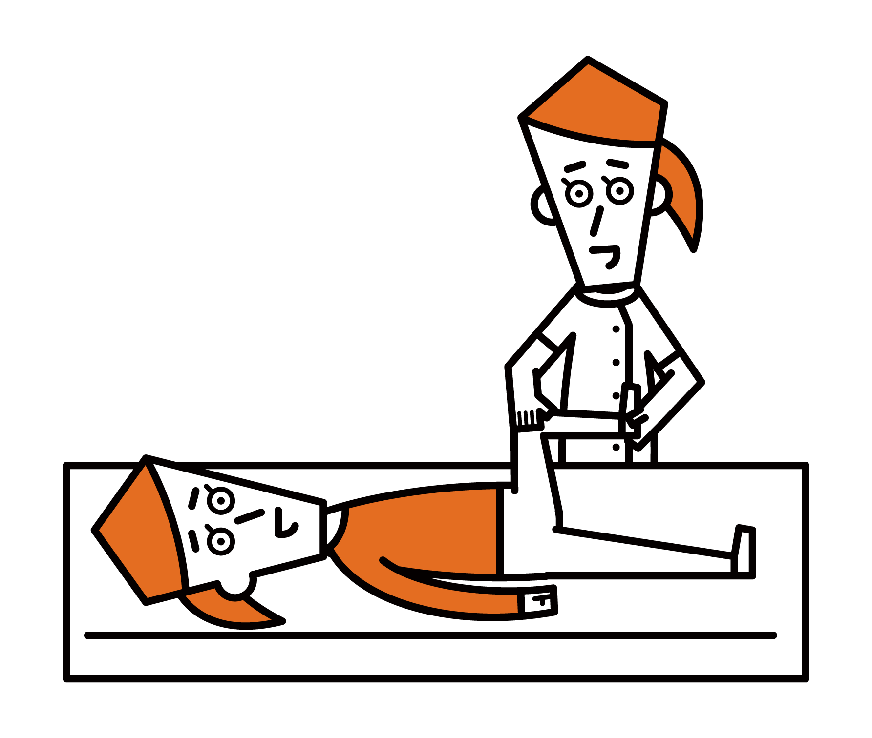 Illustration of a physical therapist (female)