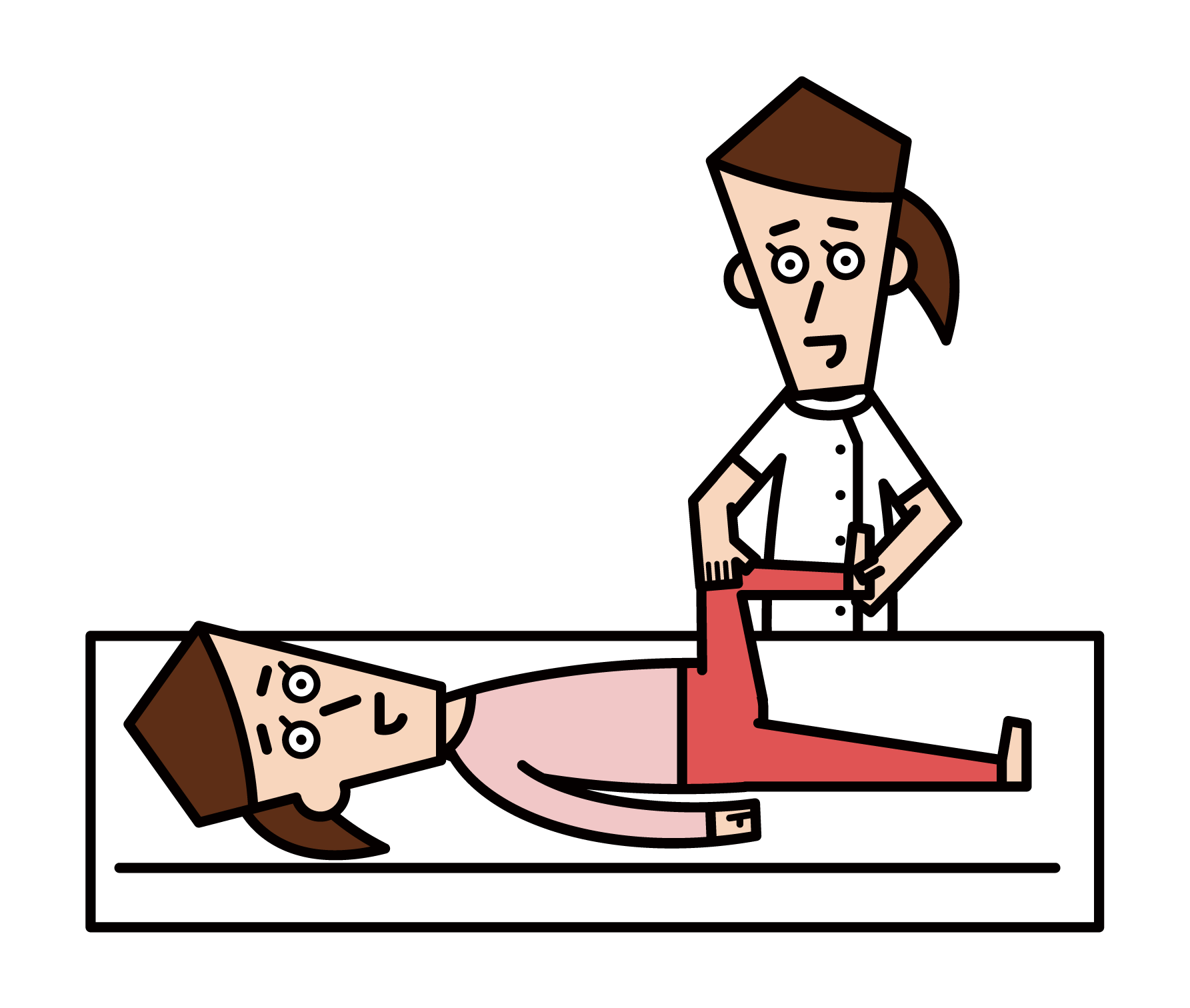Illustration of a physical therapist (female)
