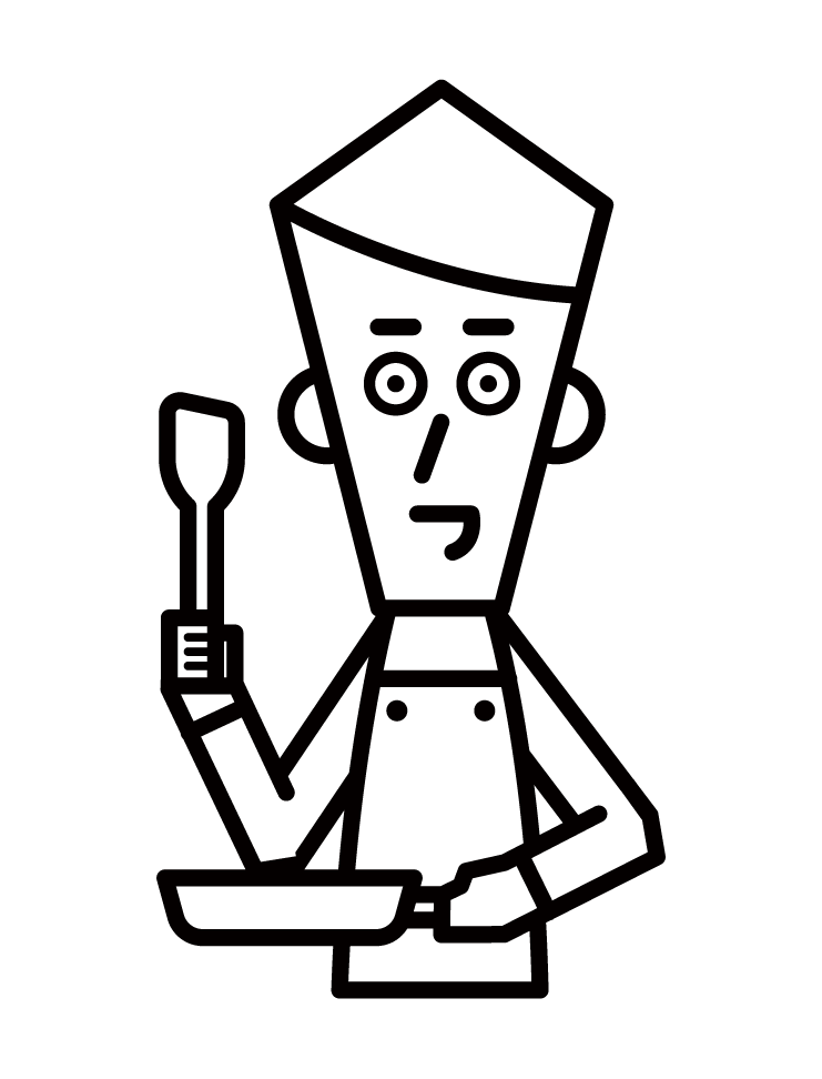 Illustration of food coordinator (male)