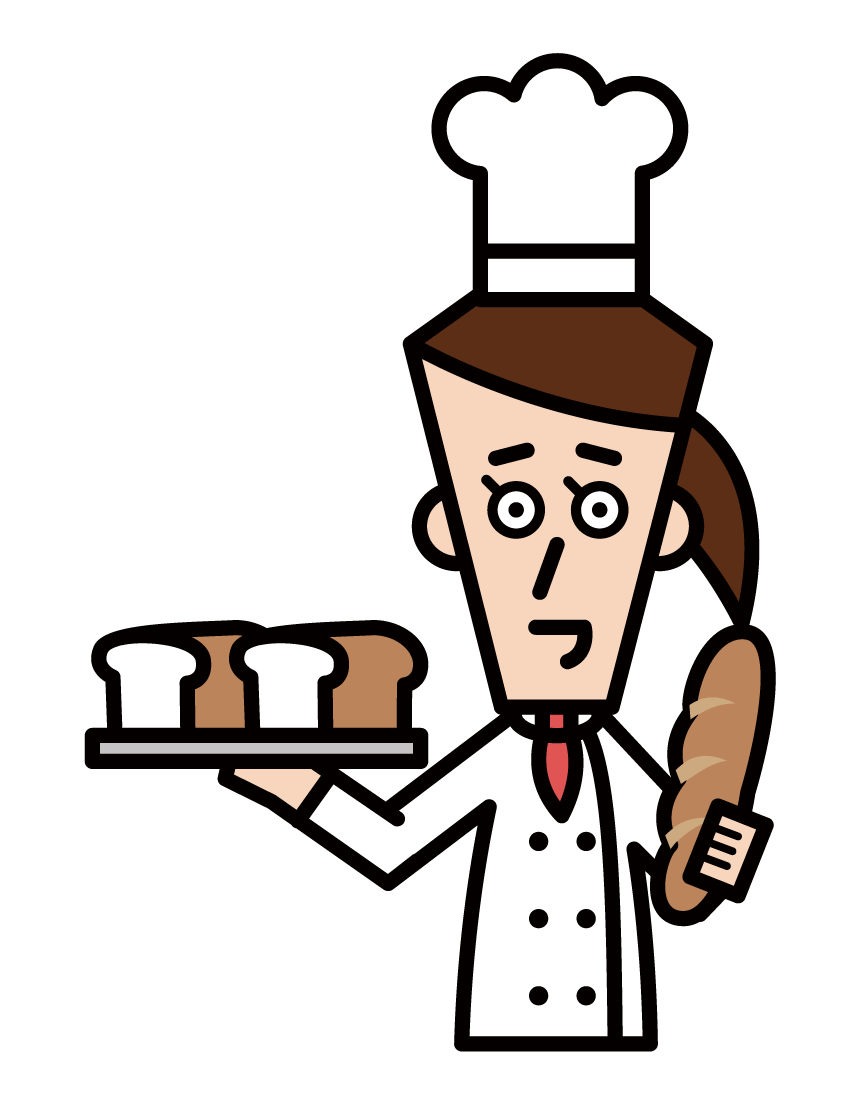 Illustration of a baker (male)