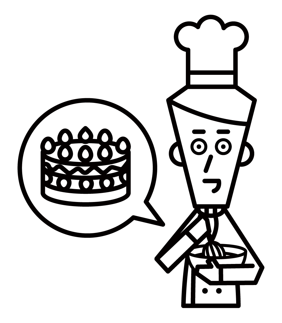 Illustration of a patissier (male)