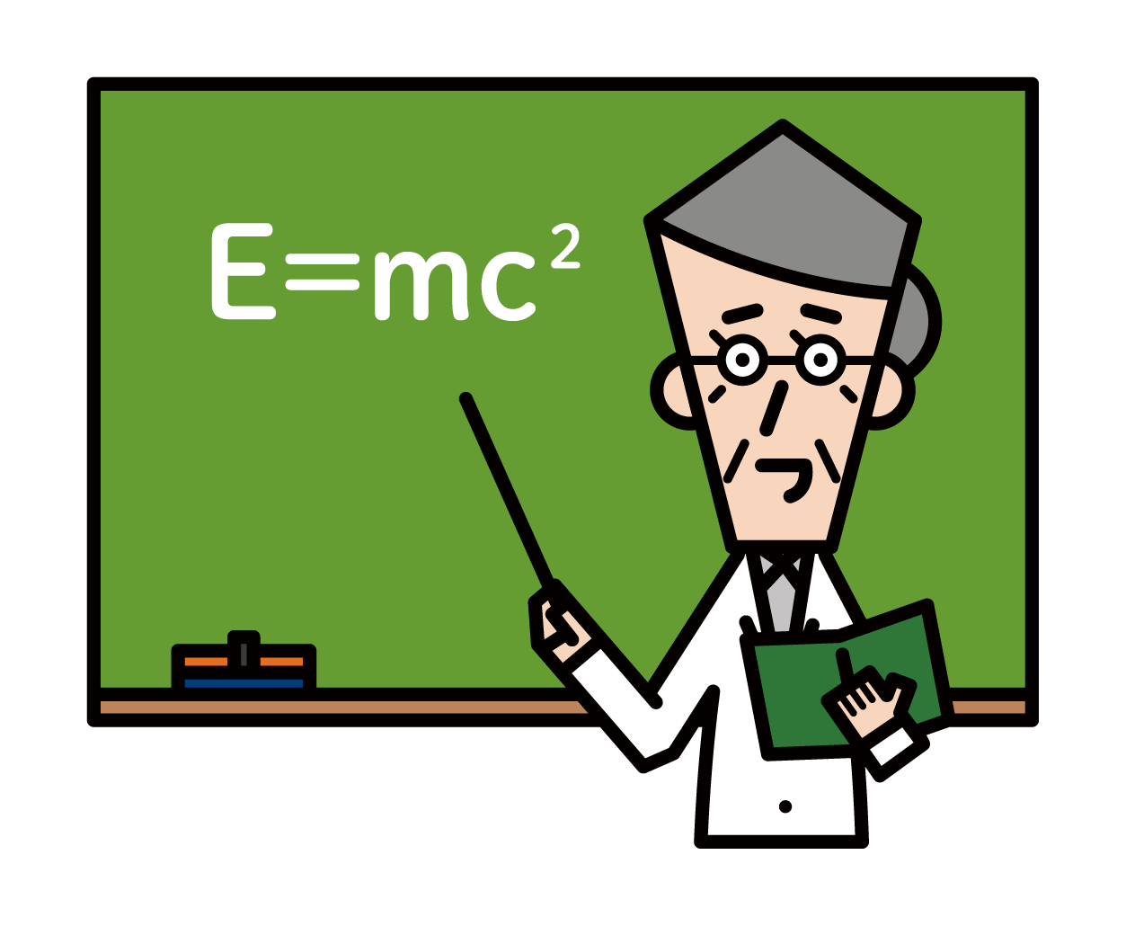 Illustration of a physicist (male)