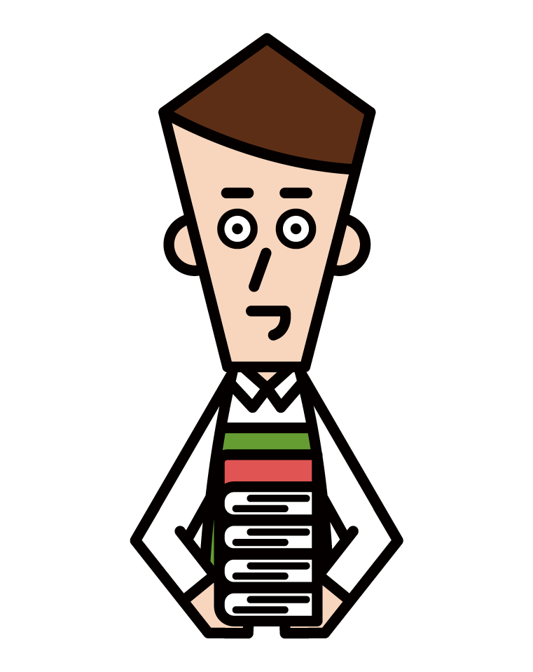 Illustration of a librarian (male)