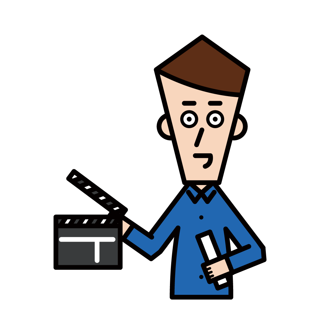 Illustration of cinematography assistant (male)