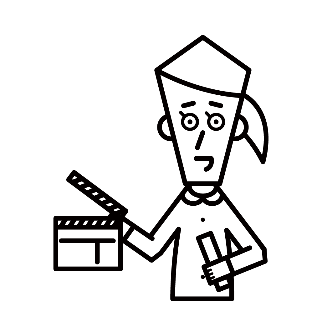 Illustration of a cinematography assistant (female)
