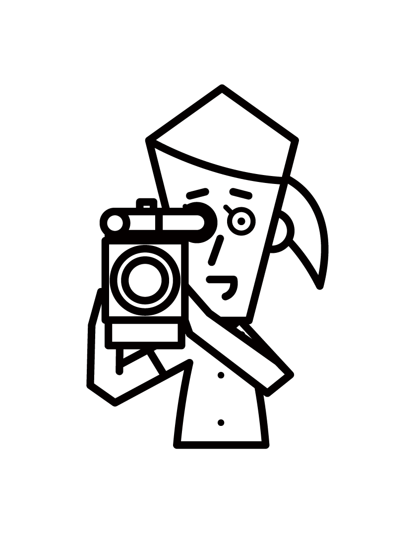 Illustrations of TV photographers and filmmakers (women)