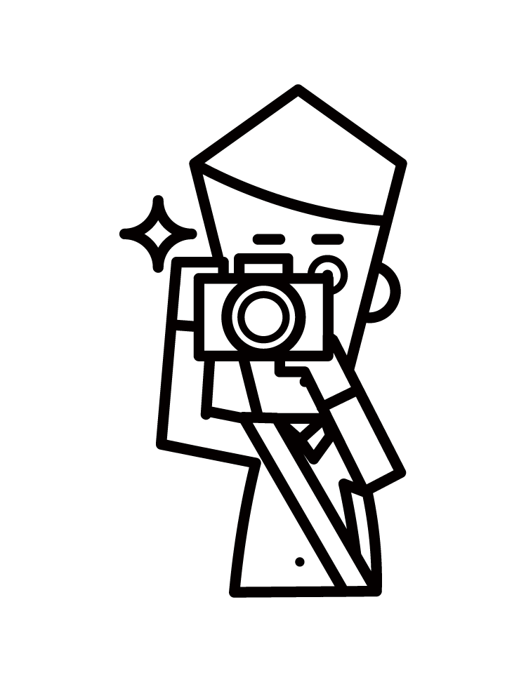 Illustration of a photographer (male)