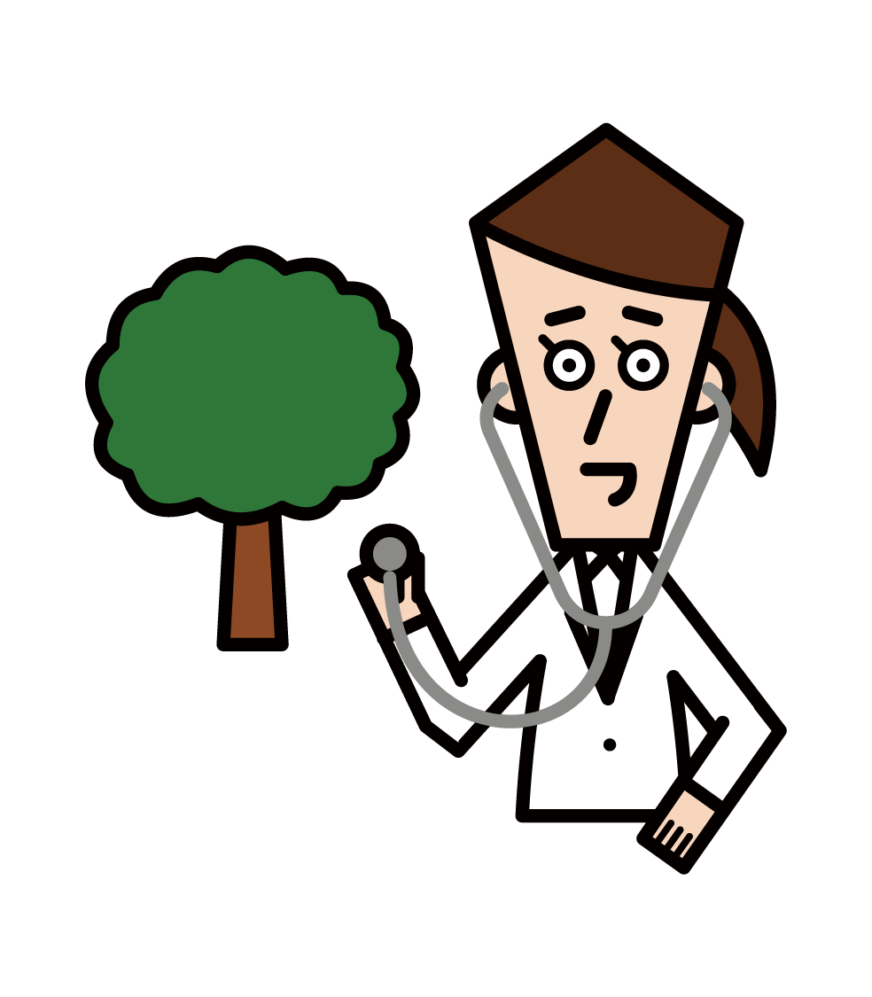 Illustration of a tree doctor (male)