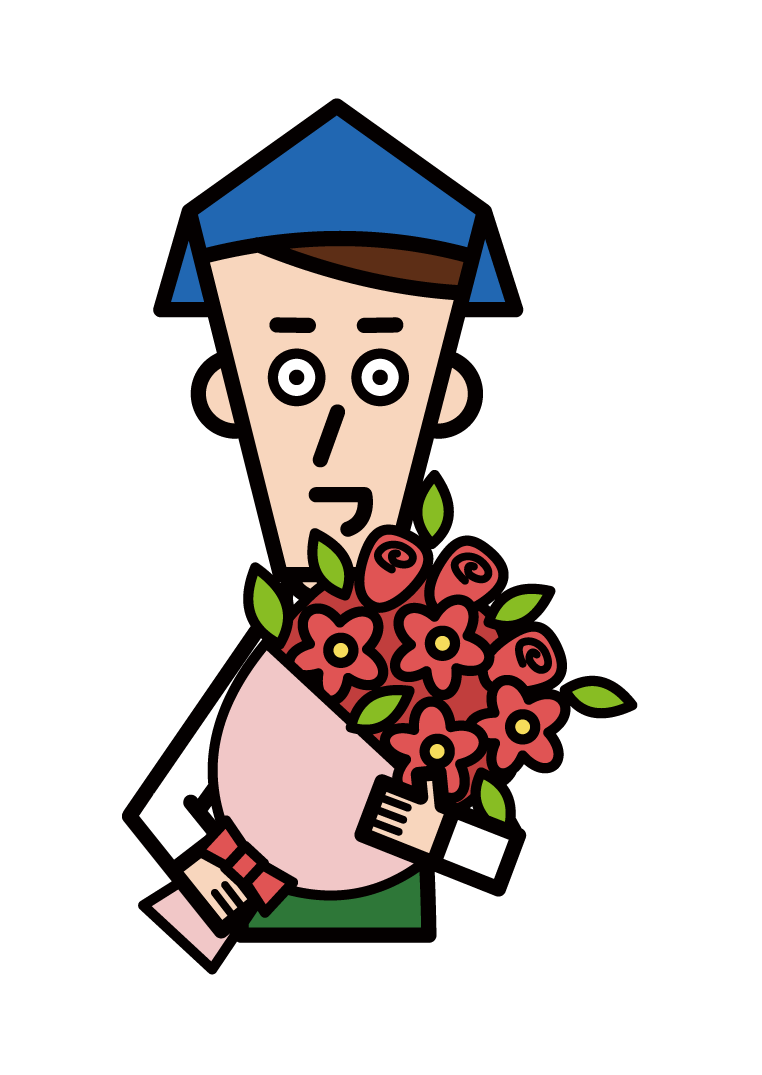 Flower Coordinator (Male) Illustration