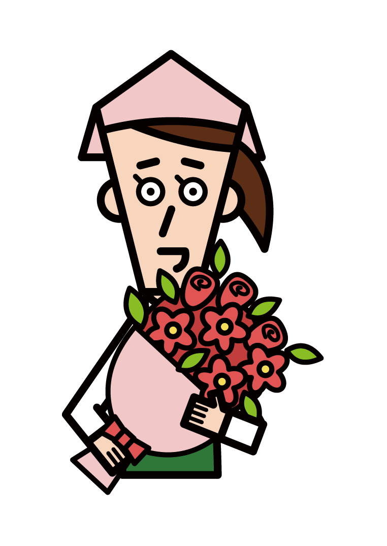 Flower Coordinator (Female) Illustration