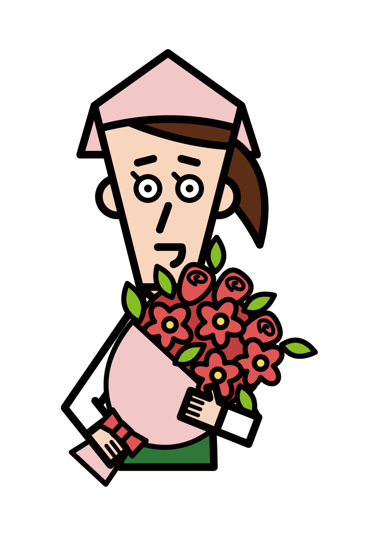 Flower Coordinator (Male) Illustration