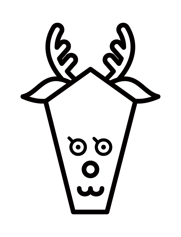 Reindeer face illustration