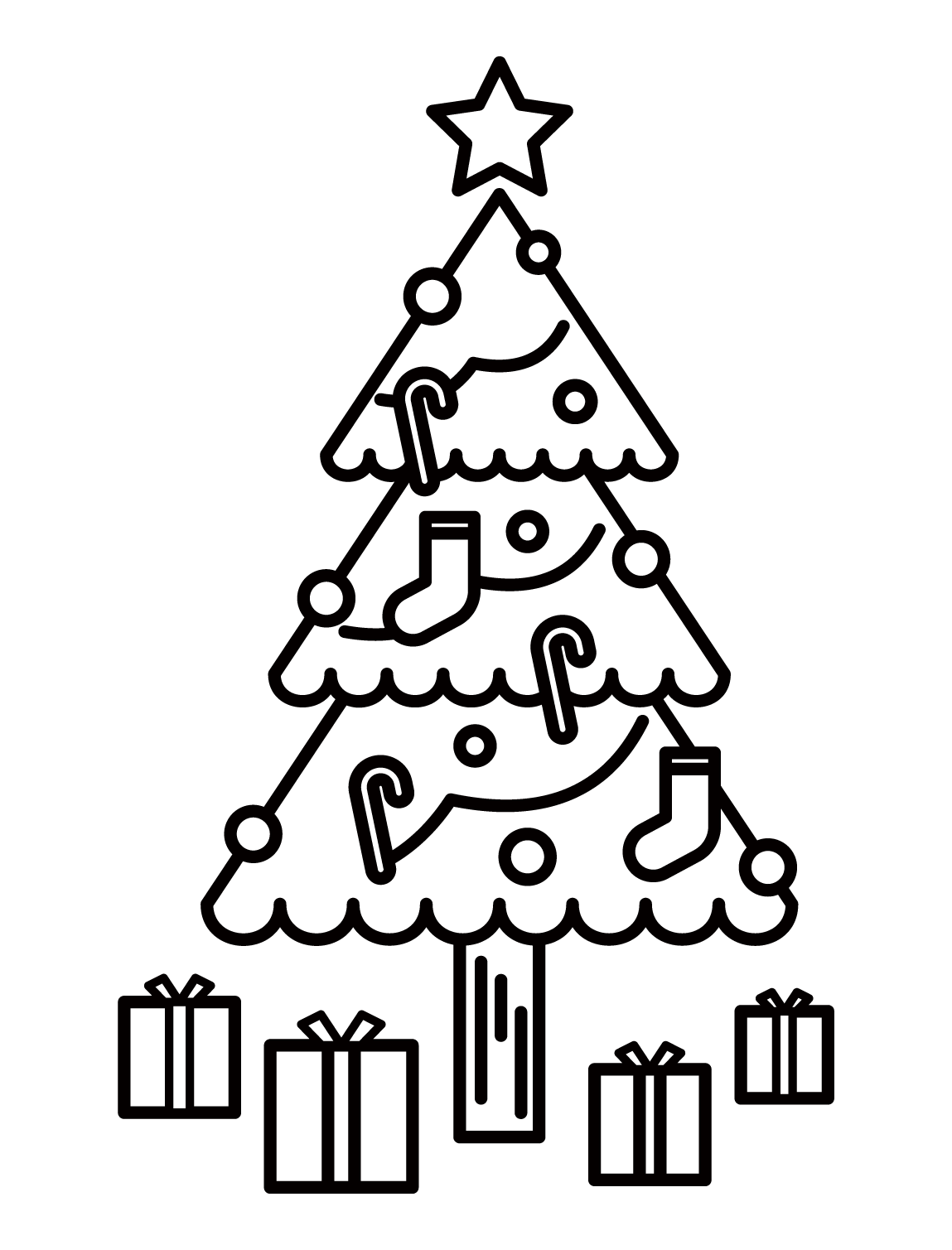 Illustrations of Christmas trees