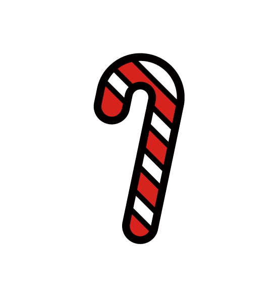 Christmas cane illustration