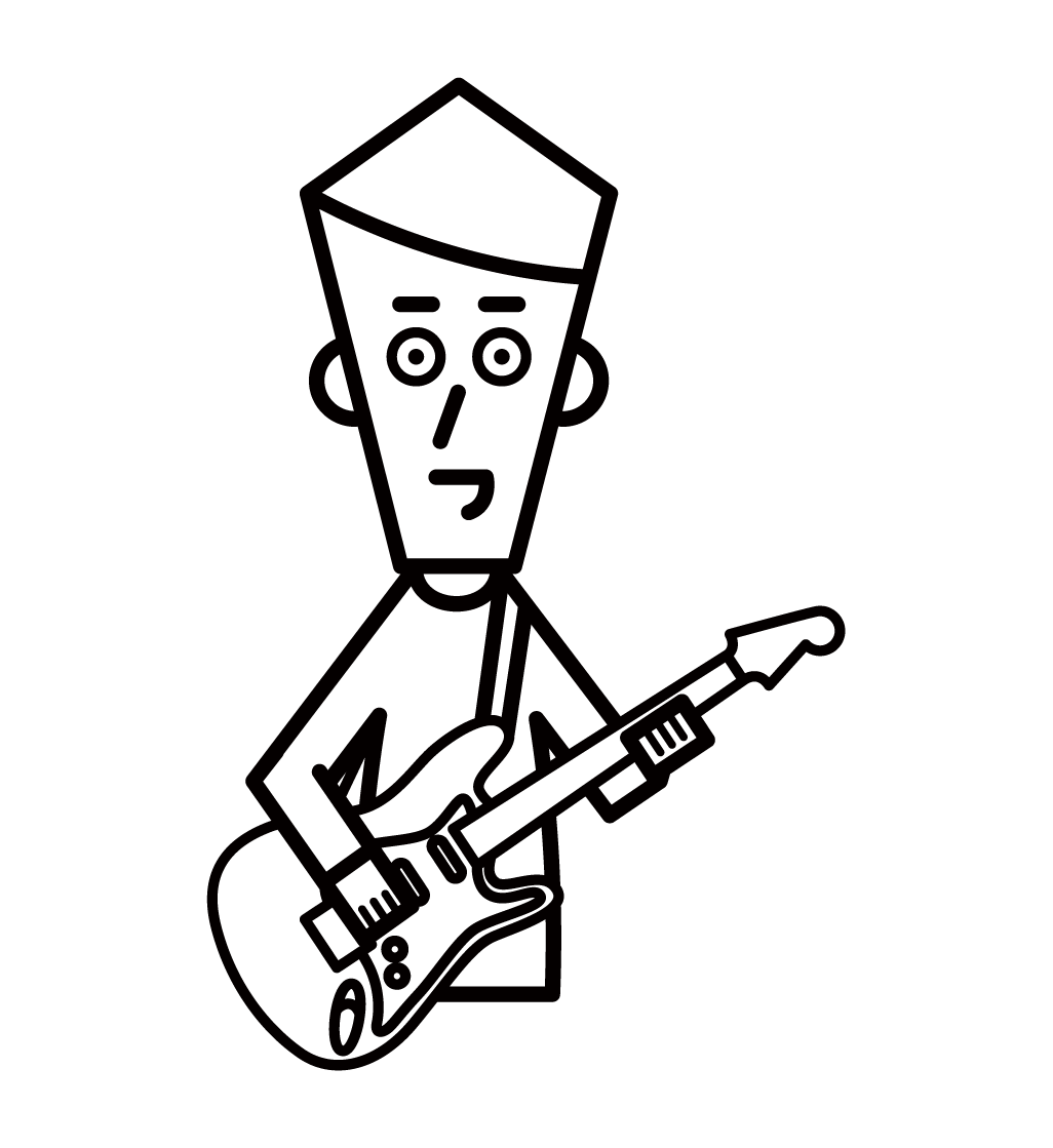 Illustration of a musician (male)