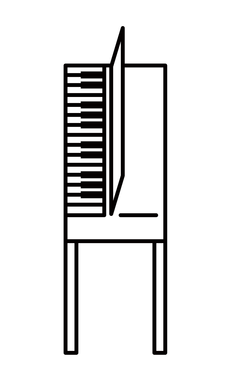 Illustration of an electronic piano