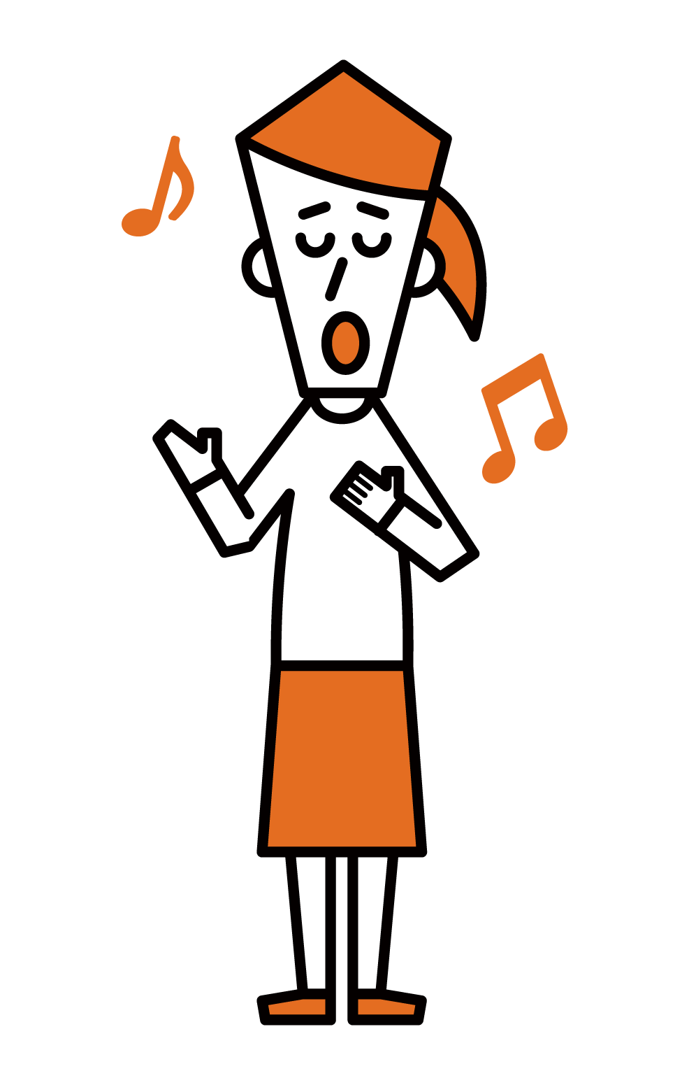 Illustration of a woman who sings a song