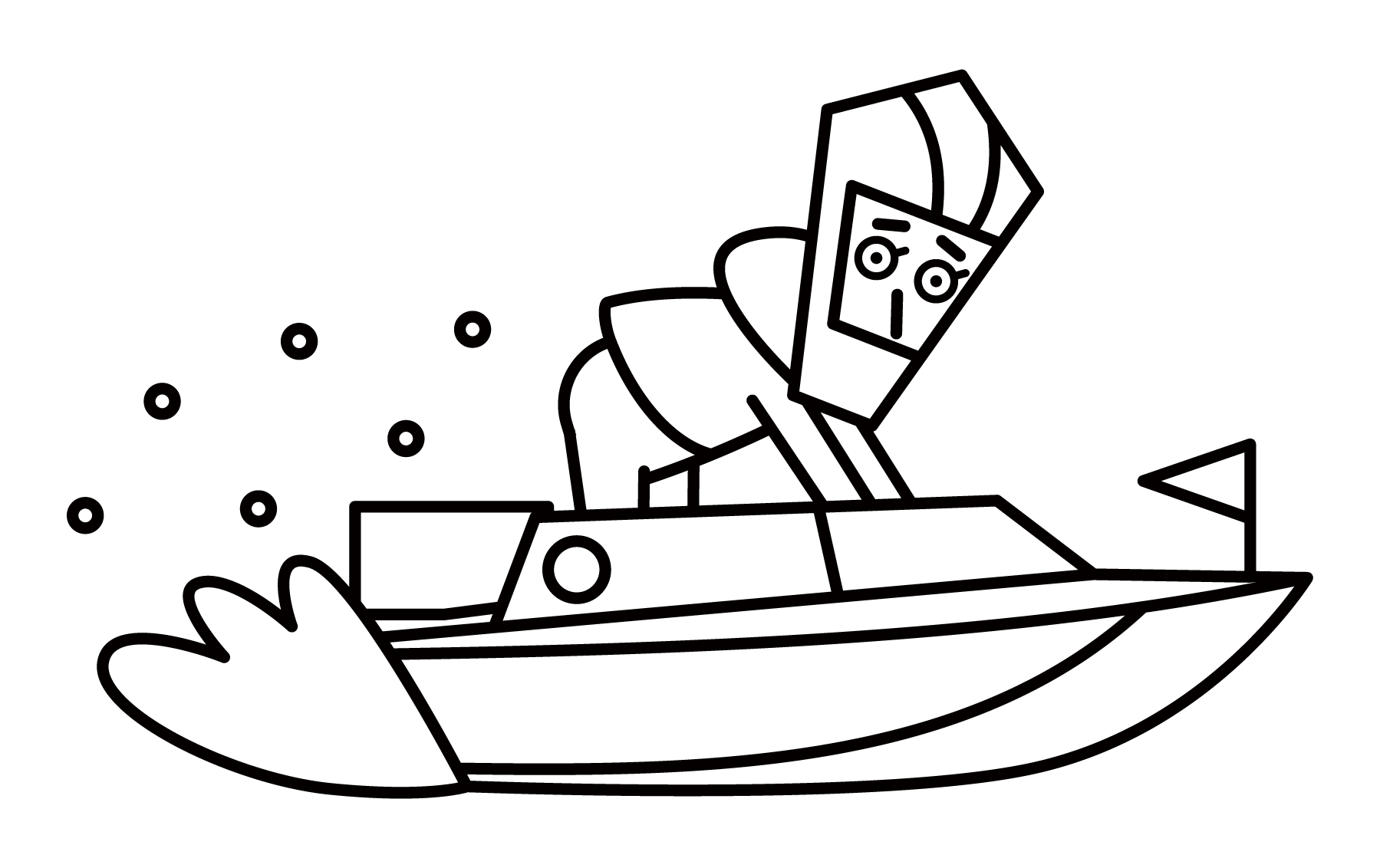 Illustration of a female boat racer