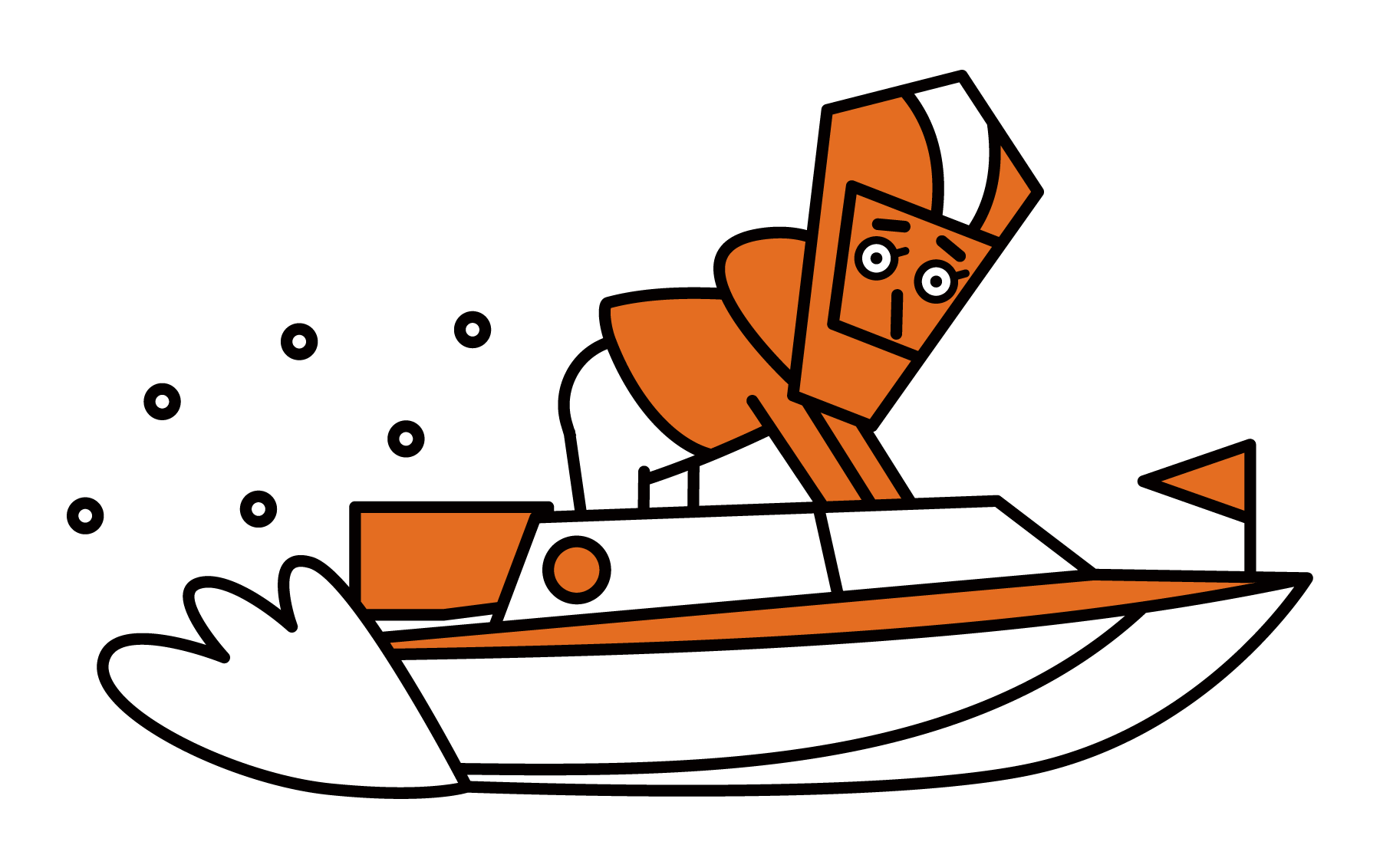 Illustration of a female boat racer