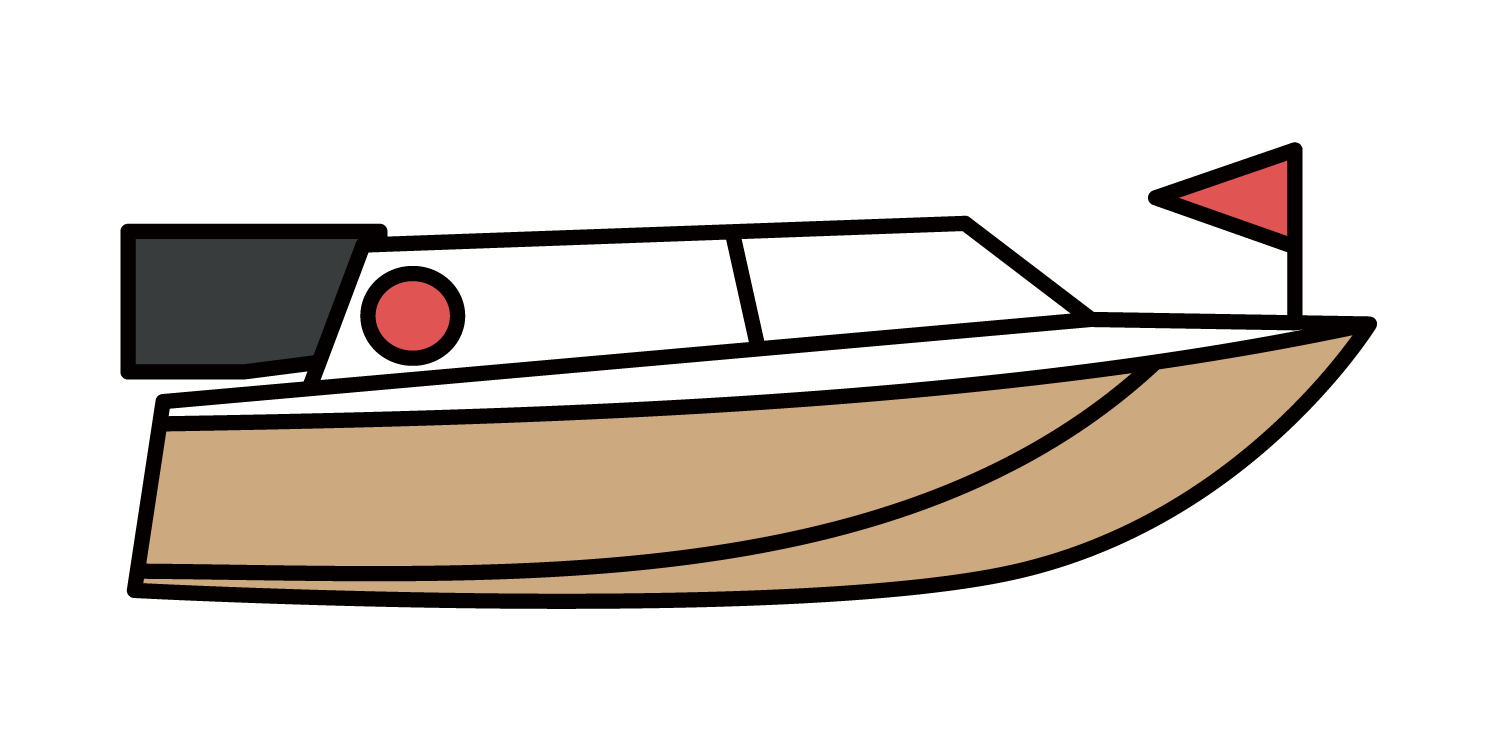 Illustration of a raceboat player racing